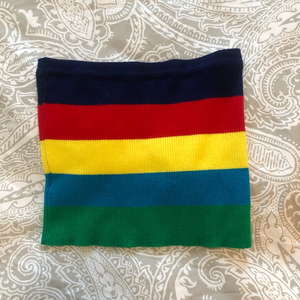 Colorful stripped tube top